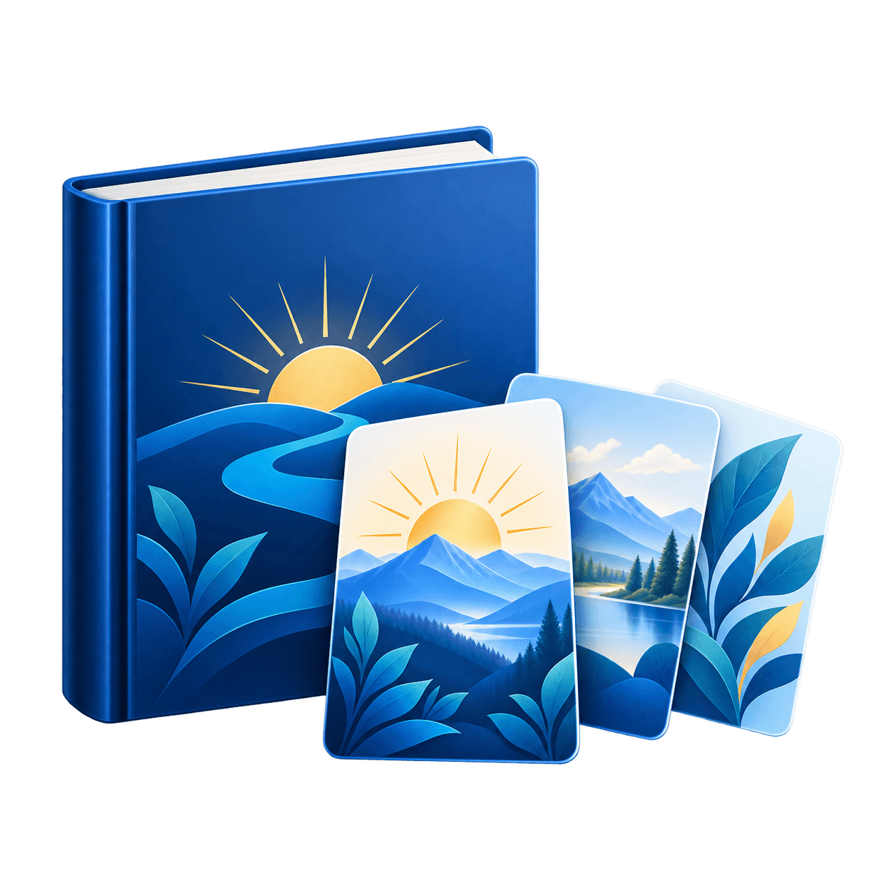 Pass Along Cards/Books illustration of a book and shareable cards